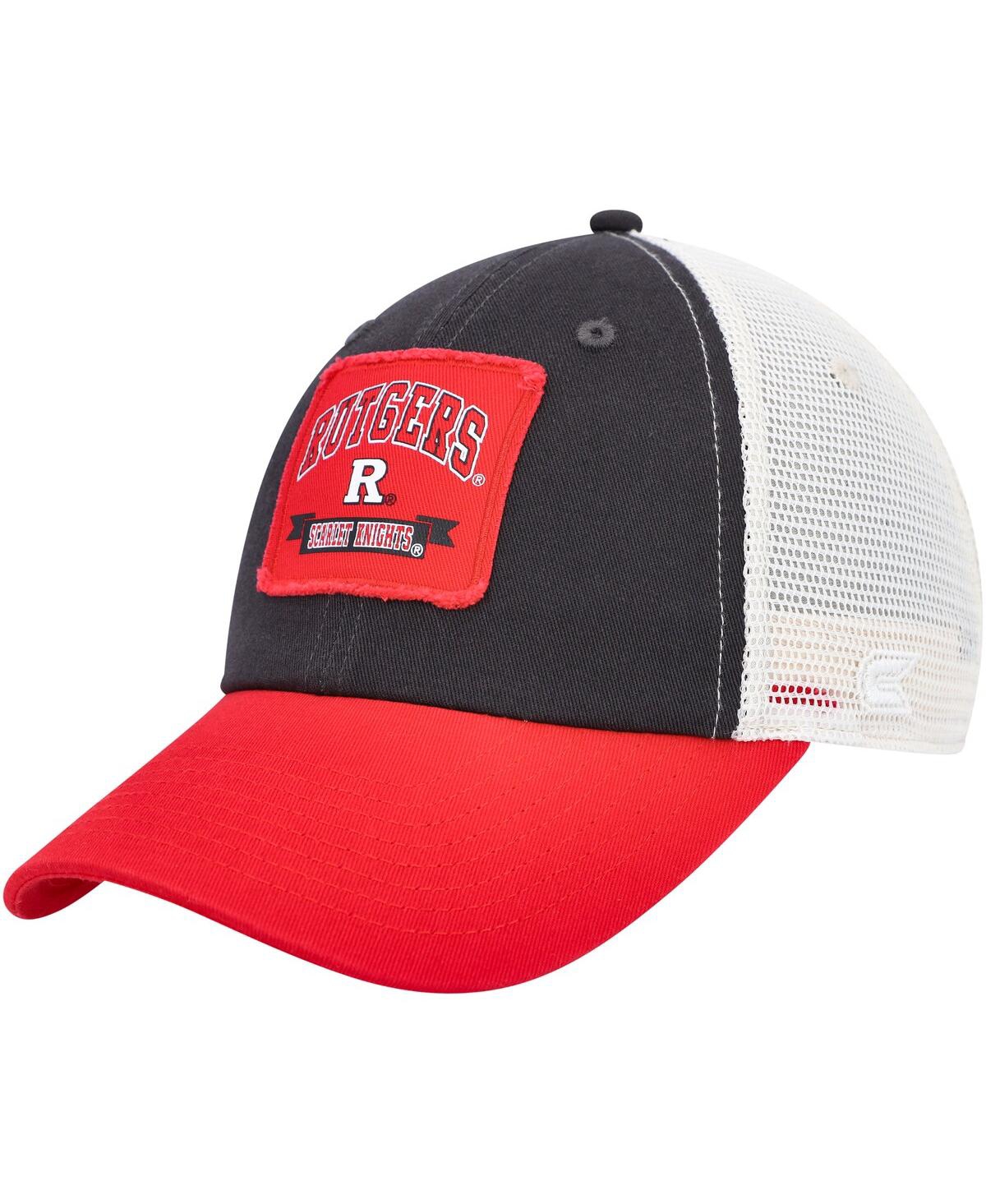 Shop Colosseum Men's  Charcoal Rutgers Scarlet Knights Objection Snapback Hat