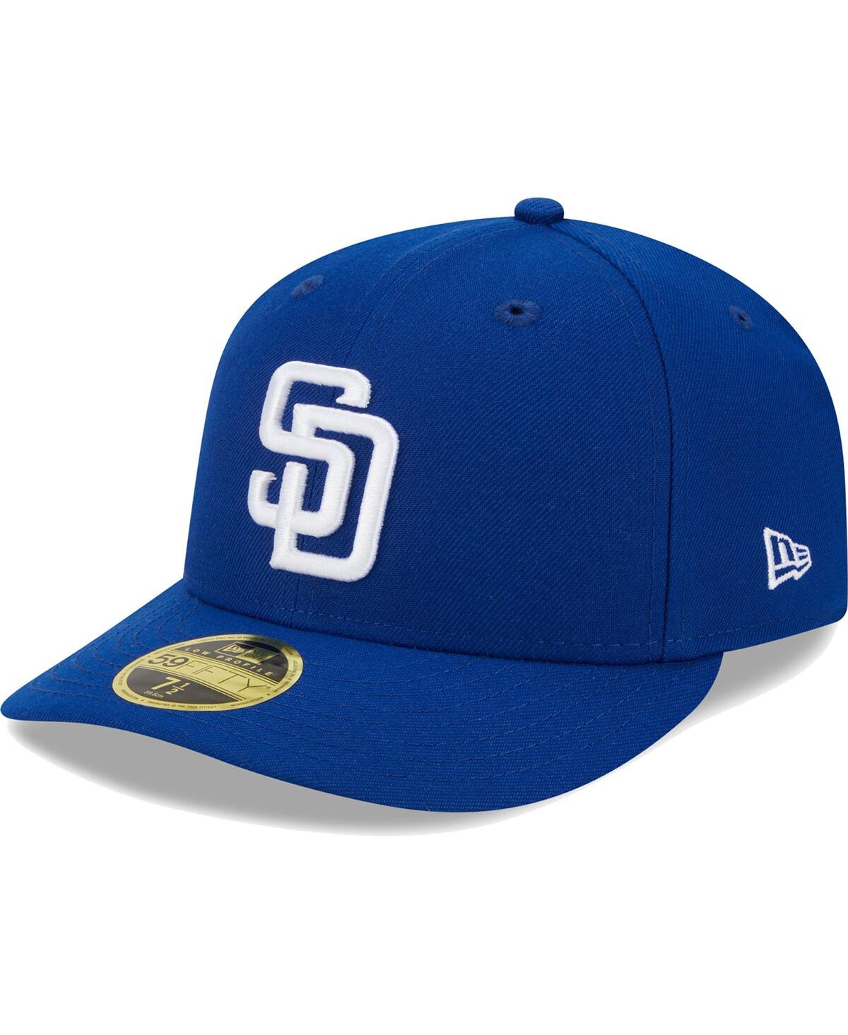 Shop New Era Men's  Royal San Diego Padres White Logoâ Low Profile 59fifty Fitted Hat