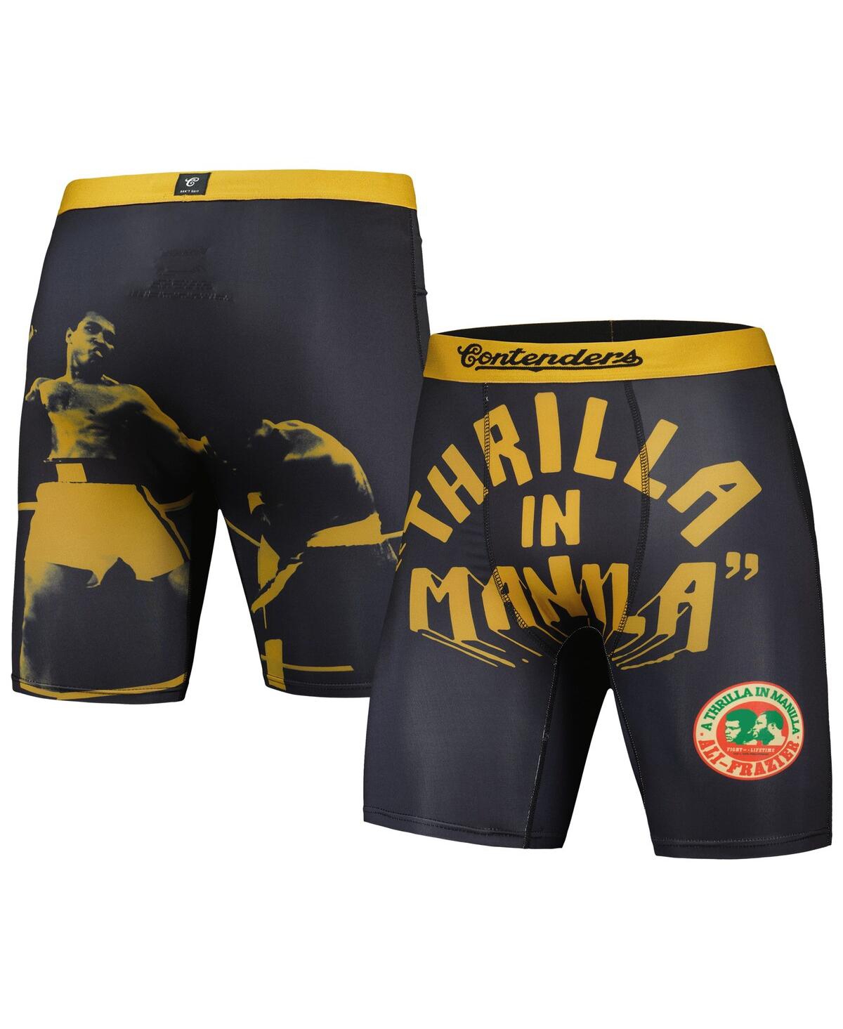 Men's Contenders Clothing Black Muhammad Ali "Thrilla in Manilla" Boxer Briefs - Black
