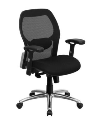 Offex Albert Mid-Back Black Super Mesh Executive Swivel Office Chair ...