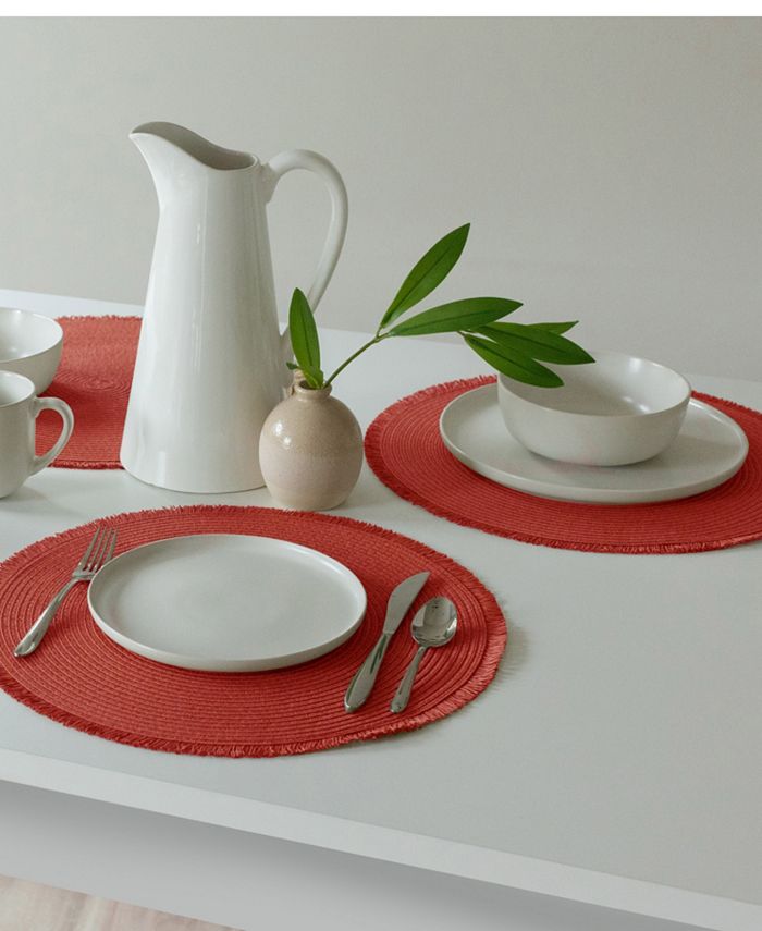 Benson Mills Fringed Round Placemat, Set of 4 Macy's