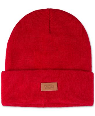 Levi’s All Season Comfy Leather Logo Patch Hero Beanie