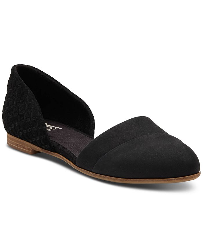 Toms top black flats