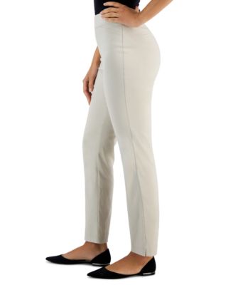 Petite Tummy-Control Cambridge Stretch Slim-Leg Pants, Created for Macy's