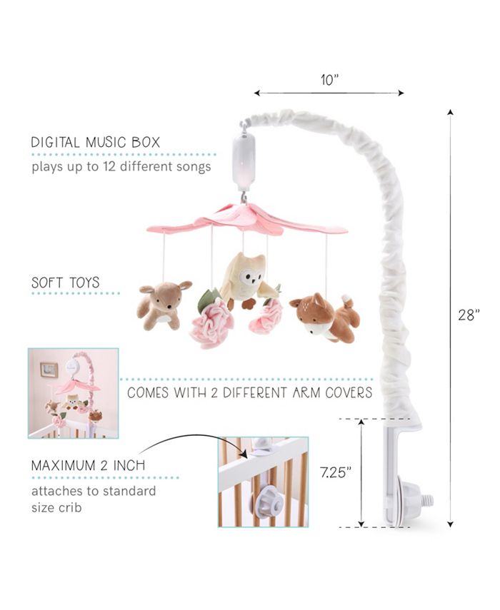 The Peanutshell Little Forest Baby Musical Crib Mobile, 12 Lullabies
