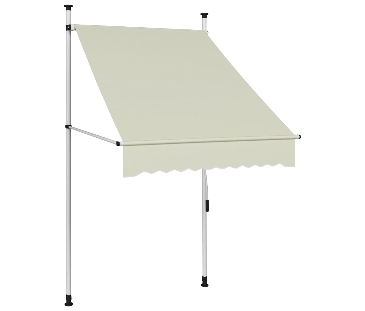 vidaXL Manual Retractable Awning 118.1 Orange and Brown