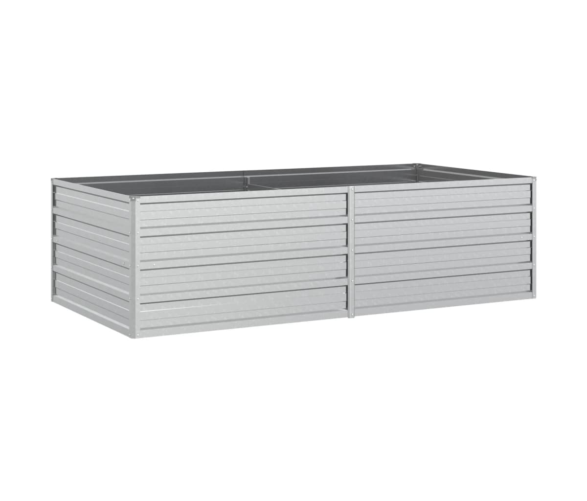 Garden Raised Bed 63"x31.5"x17.7" Galvanized Steel Silver - Silver