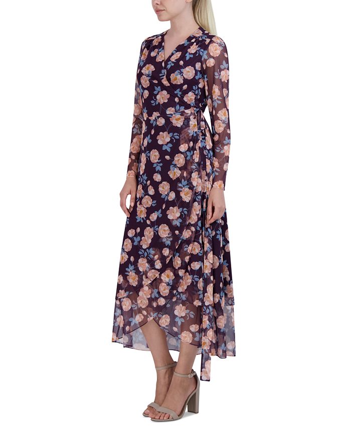 Laundry by Shelli Segal Women's Printed Maxi Wrap Dress Macy's
