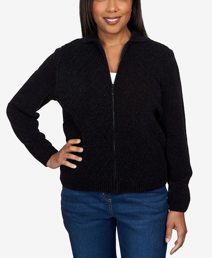 zip front cardigan womens
