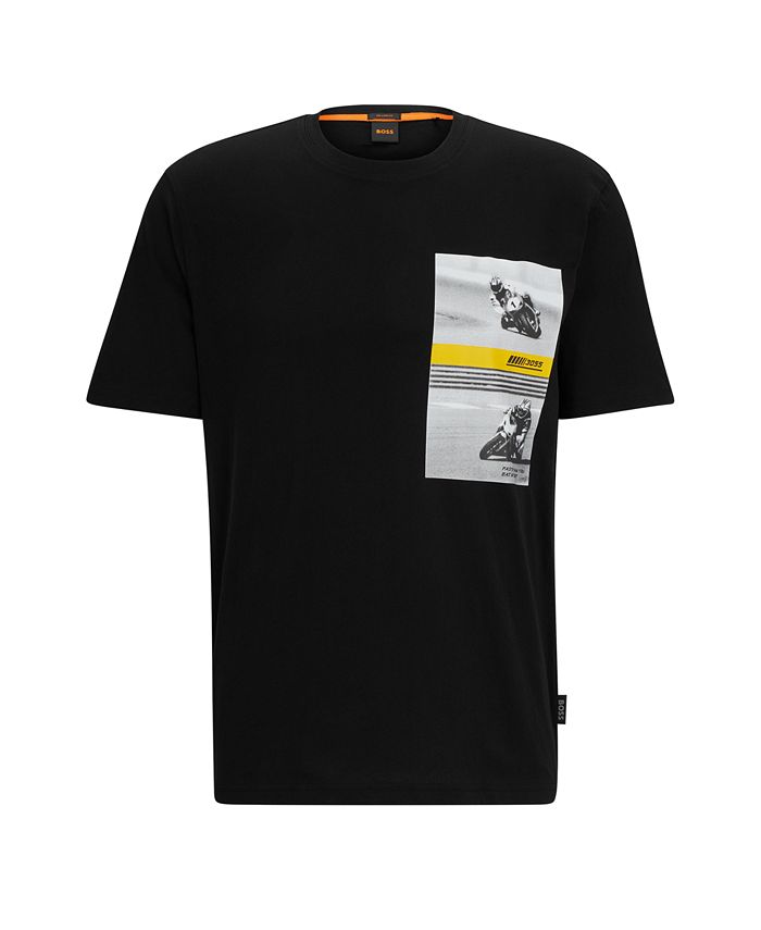 Hugo Boss Men's Motorbike-Racing Print Relaxed-Fit T-shirt - Macy's
