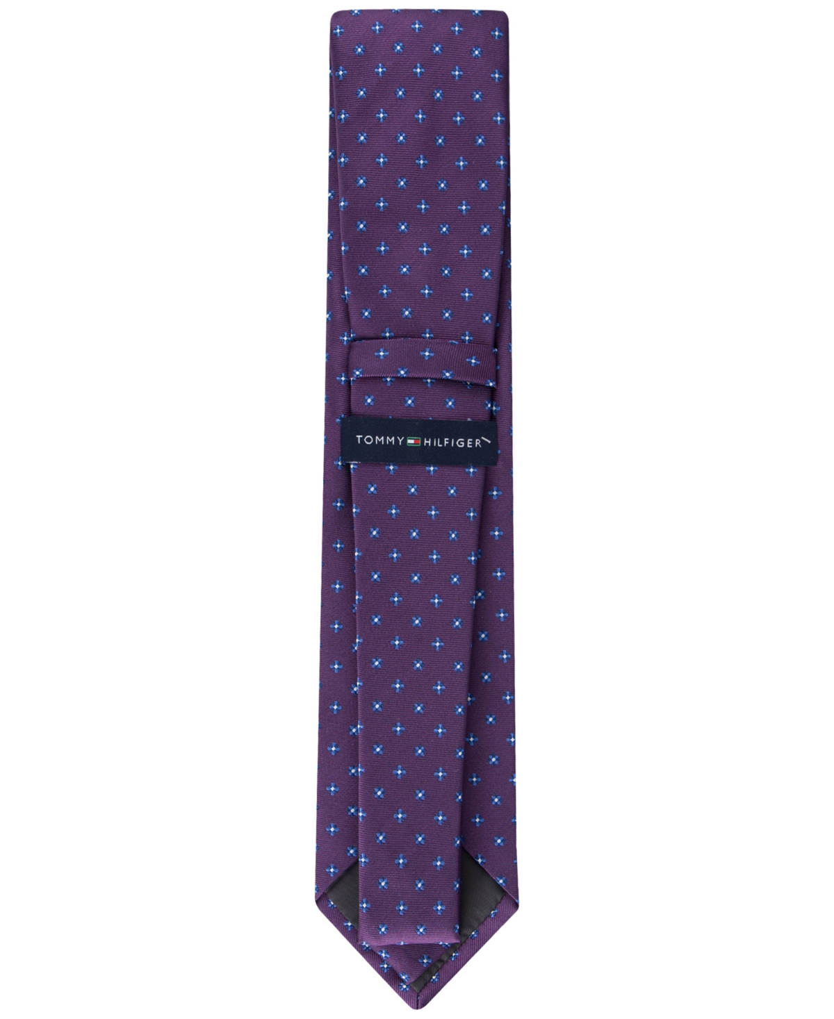 Shop Tommy Hilfiger Men's Twill Geo-print Tie In Purple