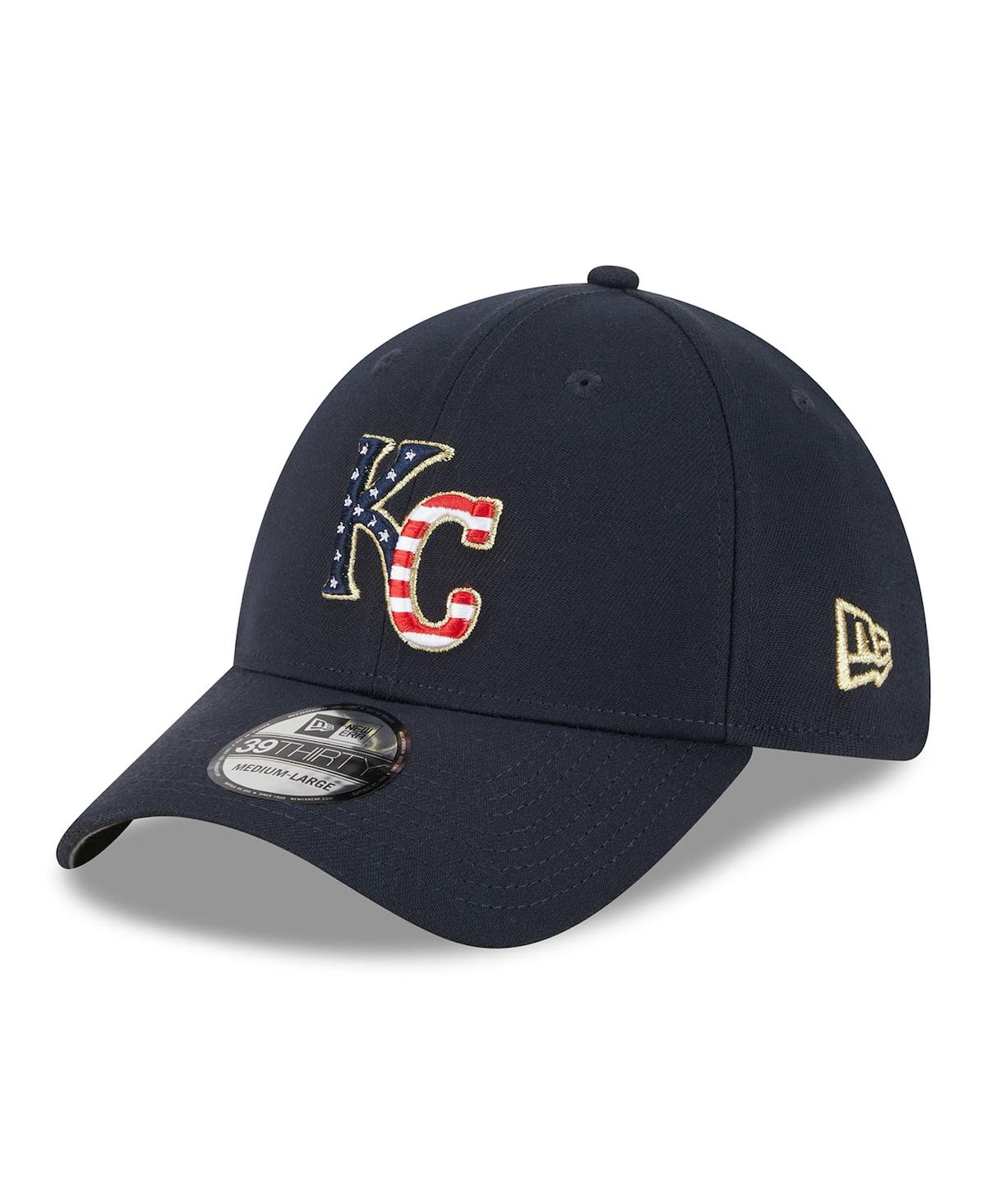 New Era Navy Kansas City Royals 2023 Fourth Of July 39thirty Flex Fit Hat In Navy