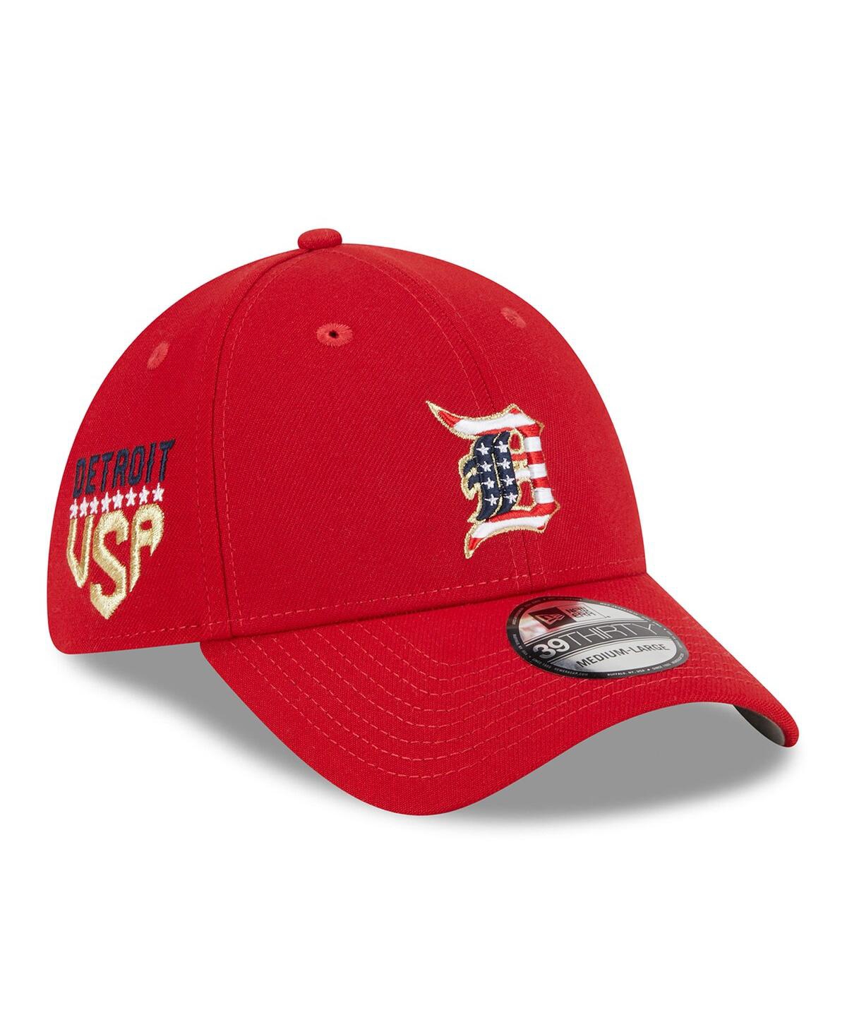 Men's New EraDetroit Tigers 2023 Fourth of July 39THIRTY Flex Fit Hat - Red