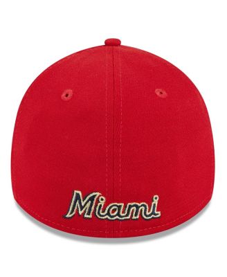 Men's Red Miami Marlins 2023 Fourth of July 39THIRTY Flex Fit Hat