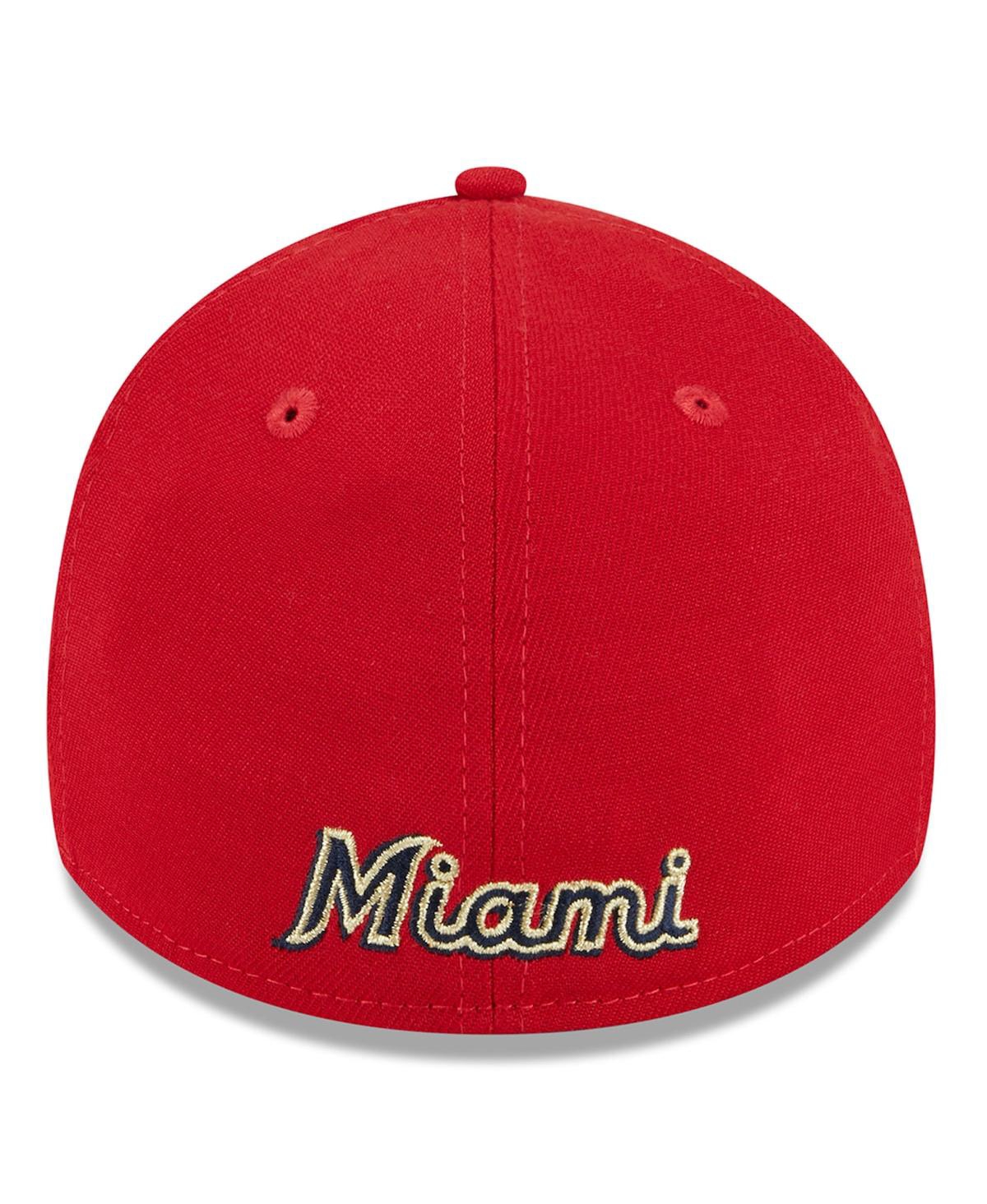 Men's New EraMiami Marlins 2023 Fourth of July 39THIRTY Flex Fit Hat - Red