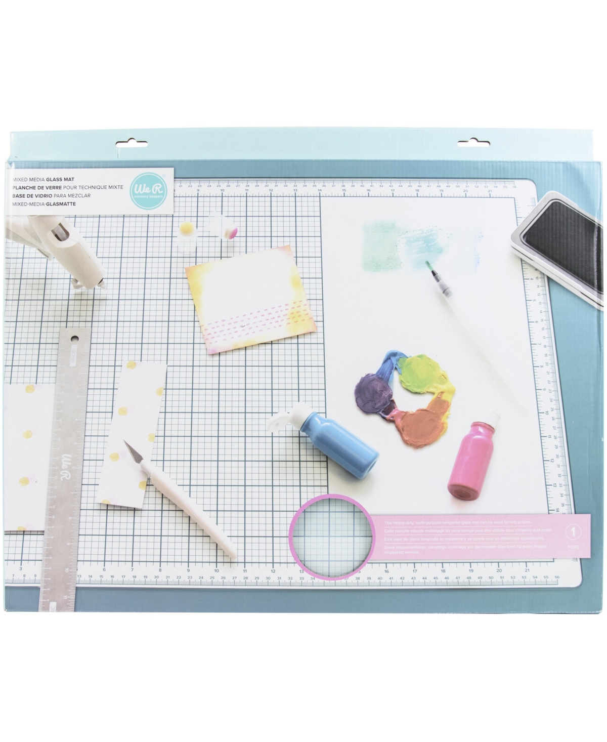 We R Memory Craft Surfaces Glass Cutting Mat 18X24-Hang Tab Package