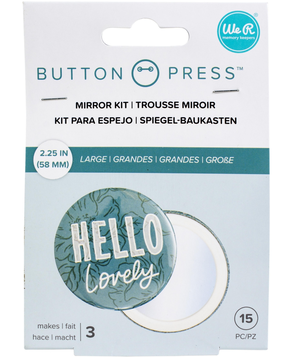 16530900 We R Memory Keepers Button Press Adhesive Mirrors- sku 16530900