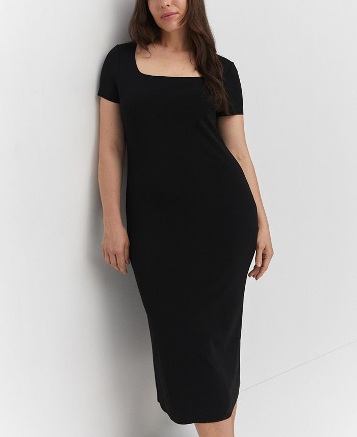 MANGO Women's Low-Cut Midi Dress - Macy's