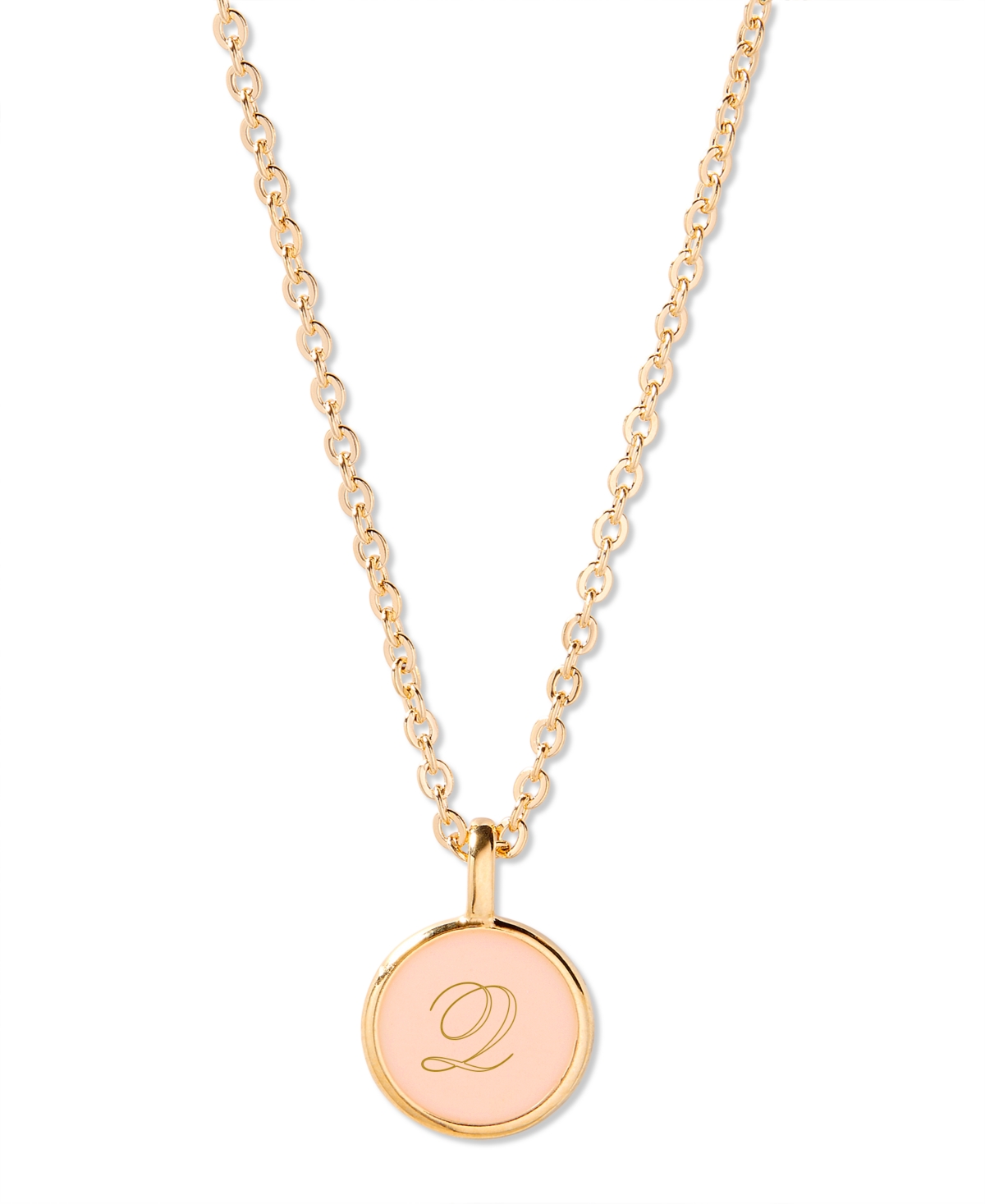 Brook & York Enamel Ava Initial Pendant In Gold - Q