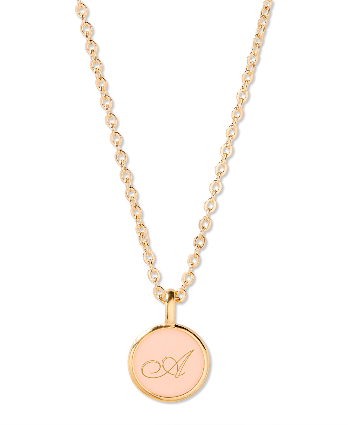 Brook & York Enamel Ava Initial Pendant In Gold - A