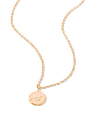 Enamel Ava Initial Pendant