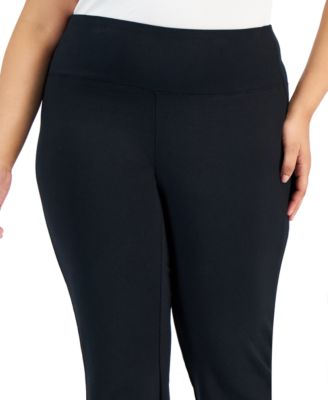Plus Size High-Rise Bootcut Ponte Pants, Created for Macy's