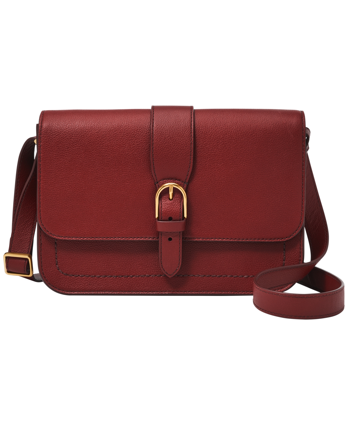 Fossil Zoey Leather Crossbody Bag In Scarlet