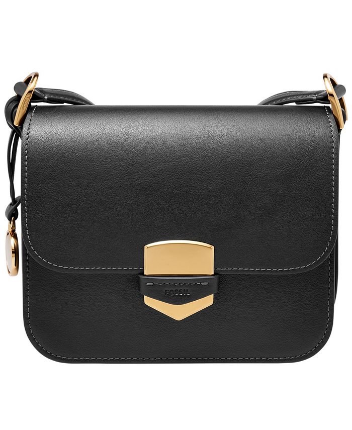 Fossil Heritage Leather Small Flap Crossbody Bag - Macy's
