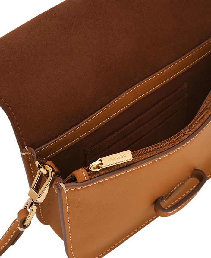 Fossil Preston Leather Flap Shoulder Bag - Macy's