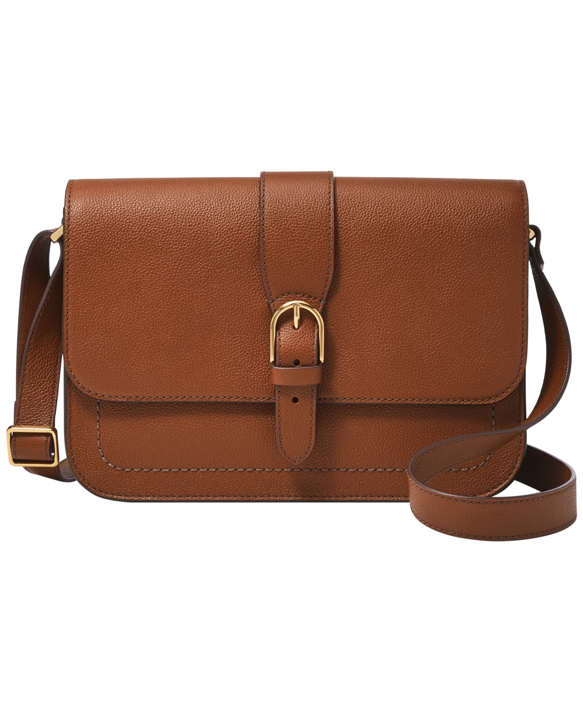 Fossil Zoey Leather Crossbody Bag In Medium Brown