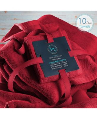 Luxury Soft Combed Cotton 10-Piece Towel Set