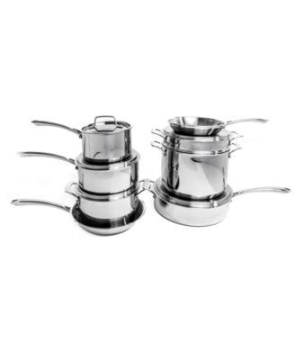 Professional 13pc Tri-Ply 18/10 Stainless Steel Cookware Set with SS Lids