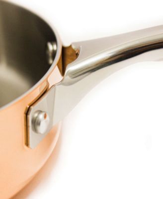 Vintage-Like Tri-Ply 5 Piece Mid Size Polished Copper Cookware Set