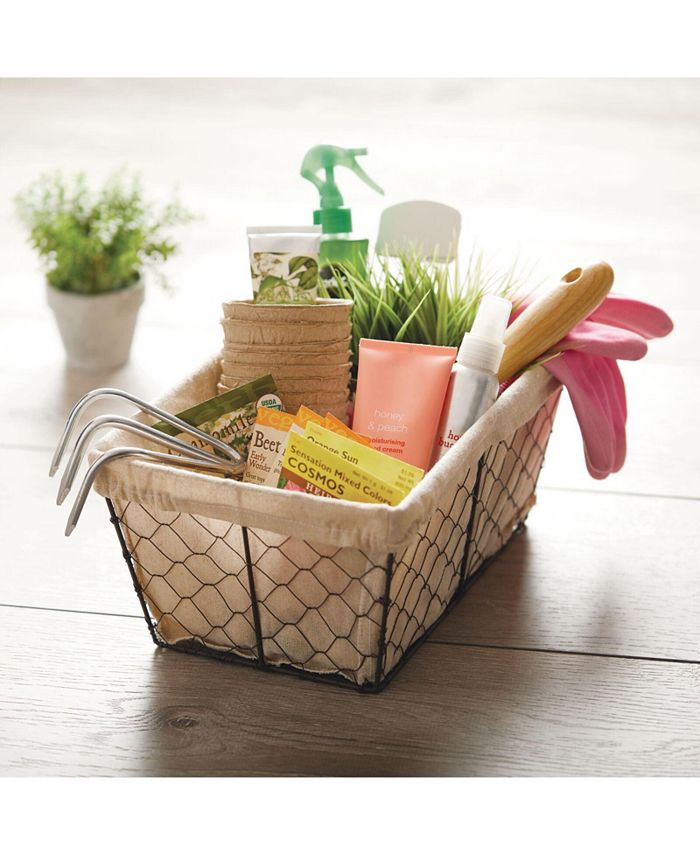 mDesign Medium Chicken Wire Storage Basket, Fabric Liner 8 Pack Macy's