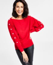 Red Long Sleeve Sweaters for Women - Macy's