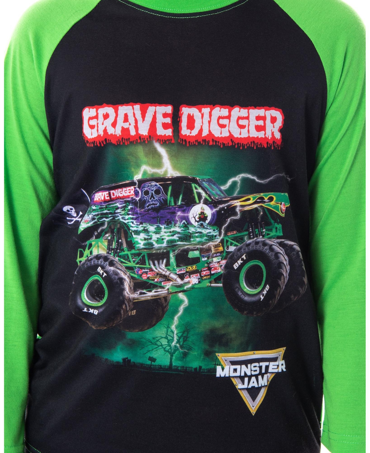 Monster Jam BoysMonster Truck Shirt And Pants Pajama Set - Grave digger