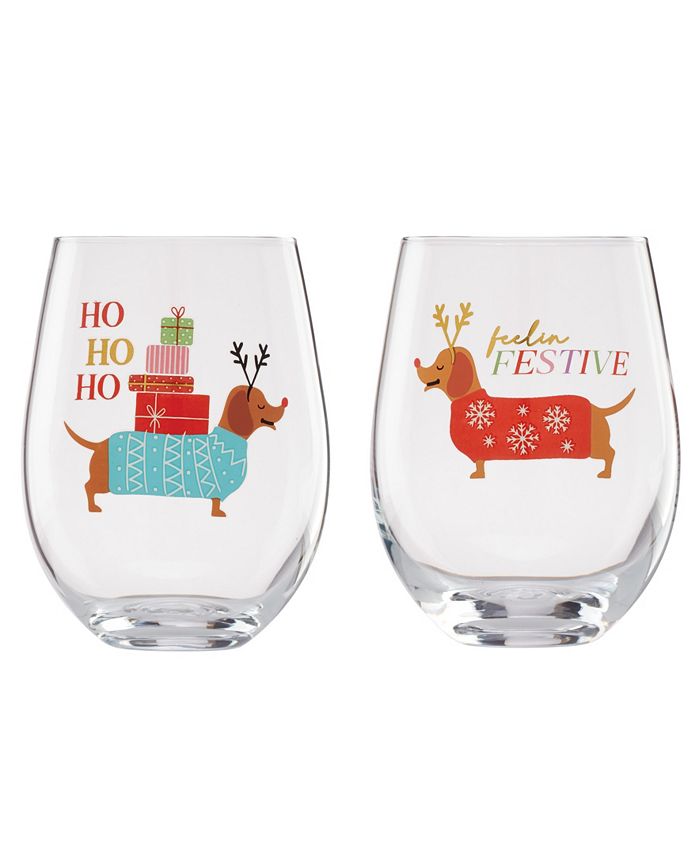 Sleigh All Day Stemless Wine Glasses, Set of 2 – Cambridge Silversmiths®