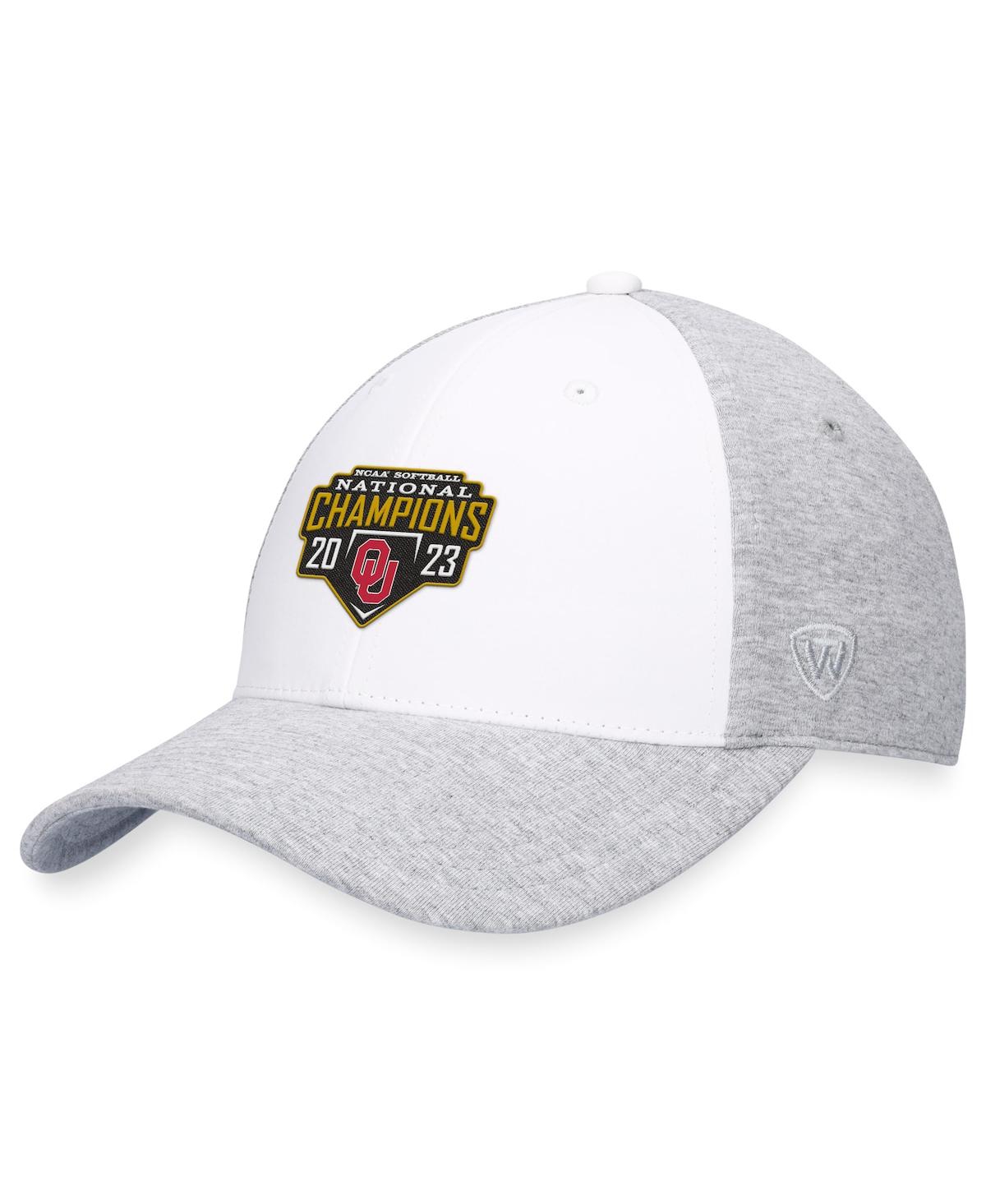 Men's and Women's Top of the World White Oklahoma Sooners 2023 Ncaa Softball Women's College World Series Champions Adjustable Hat - White