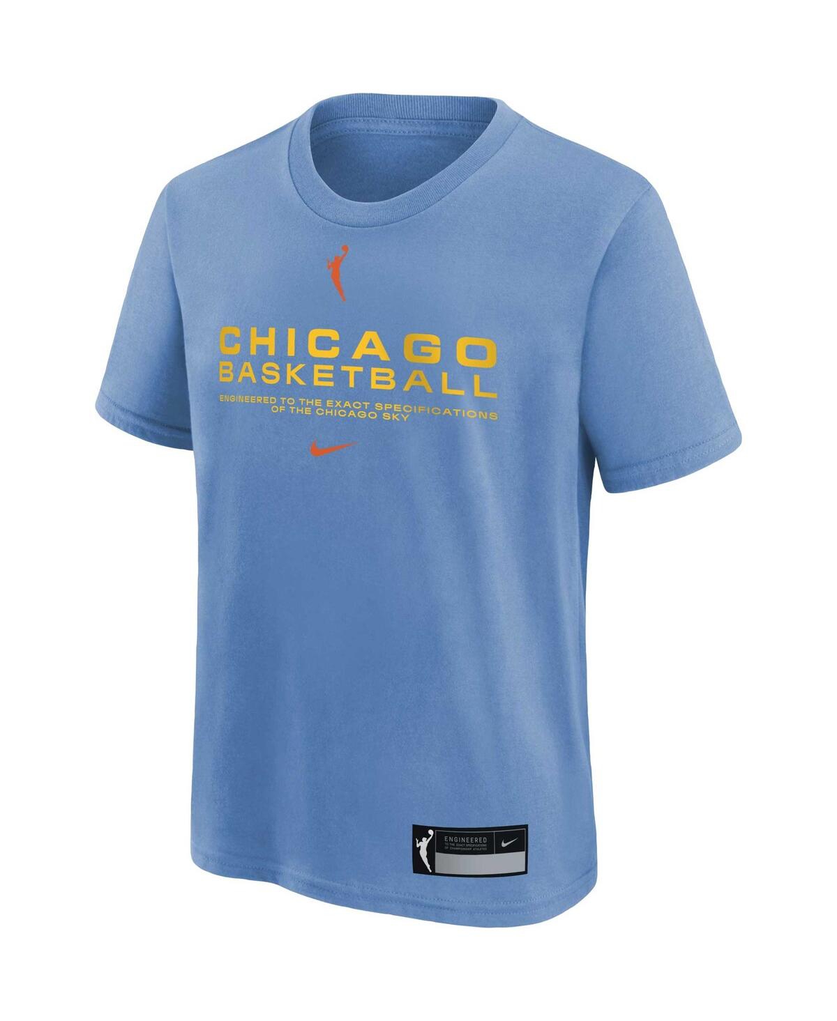 Nike Kids' Big Boys And Girls  Sky Blue Chicago Sky On Court Legend Essential Practice T-shirt