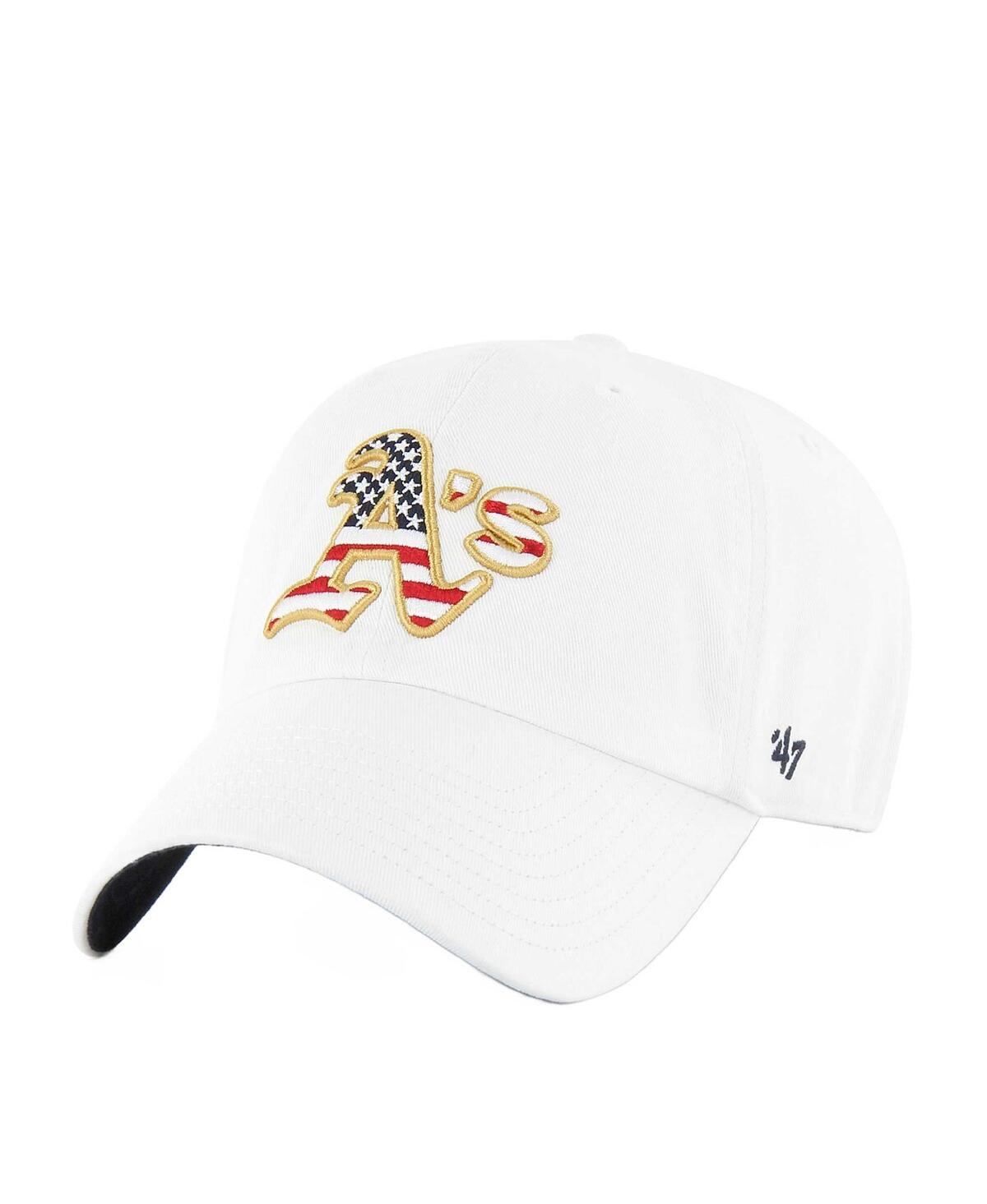Men's '47 BrandOakland Athletics Homeland Clean Up Adjustable Hat - White