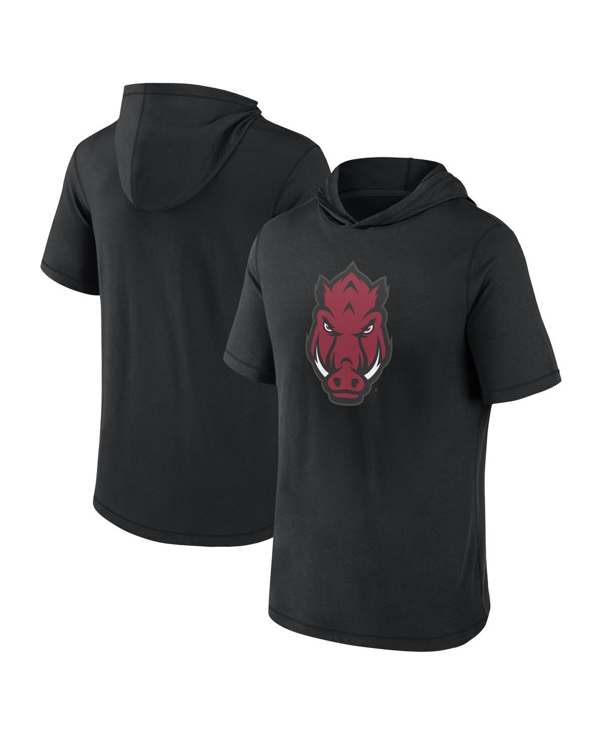 Fanatics Men's  Black Arkansas Razorbacks Primary Logo Hoodie T-shirt In Black