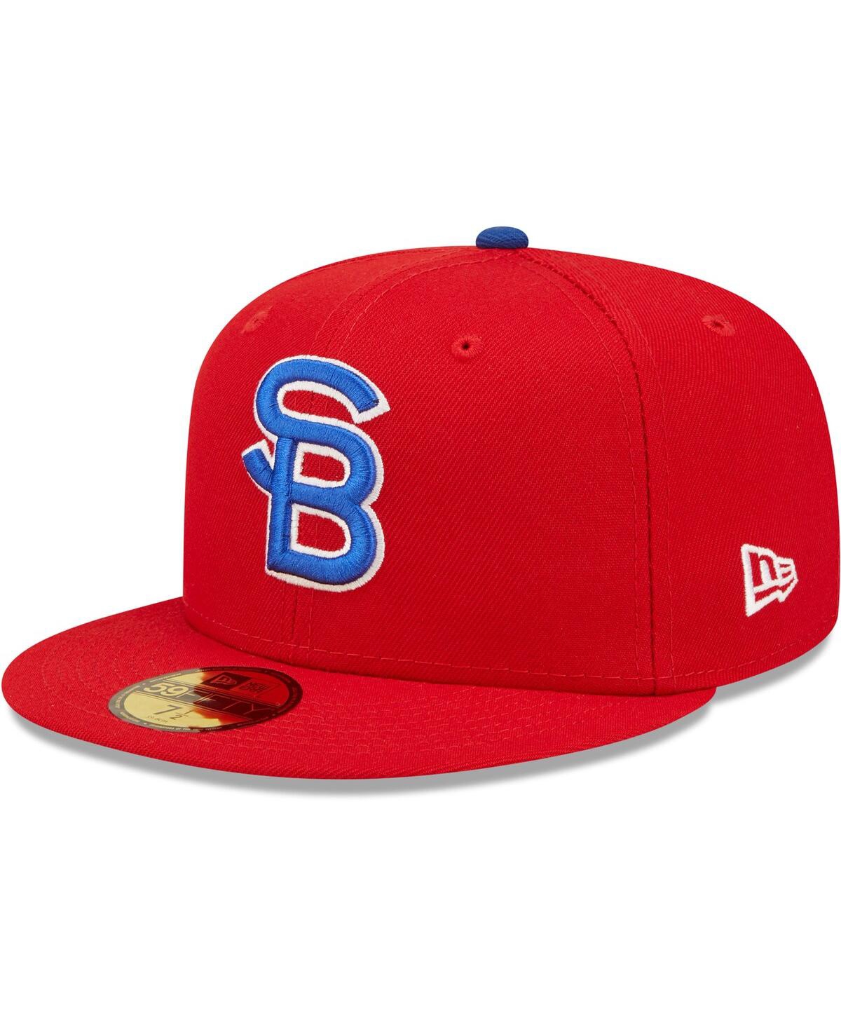 New Era Red South Bend Cubs Authentic Collection Team Game 59fifty Fitted Hat In Red