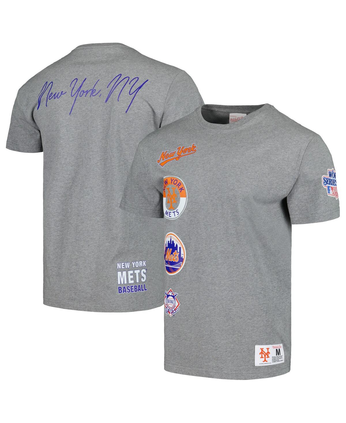 Shop Mitchell & Ness Men's  Heather Gray New York Mets Cooperstown Collection City Collection T-shirt