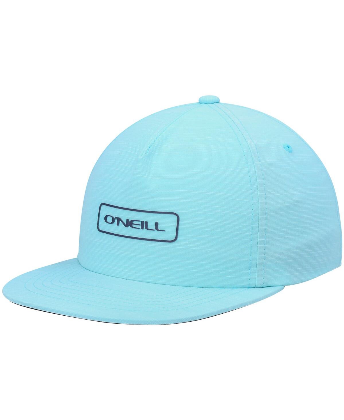 Men's O'Neill Aqua Solid Hybrid Snapback Hat - Aqua