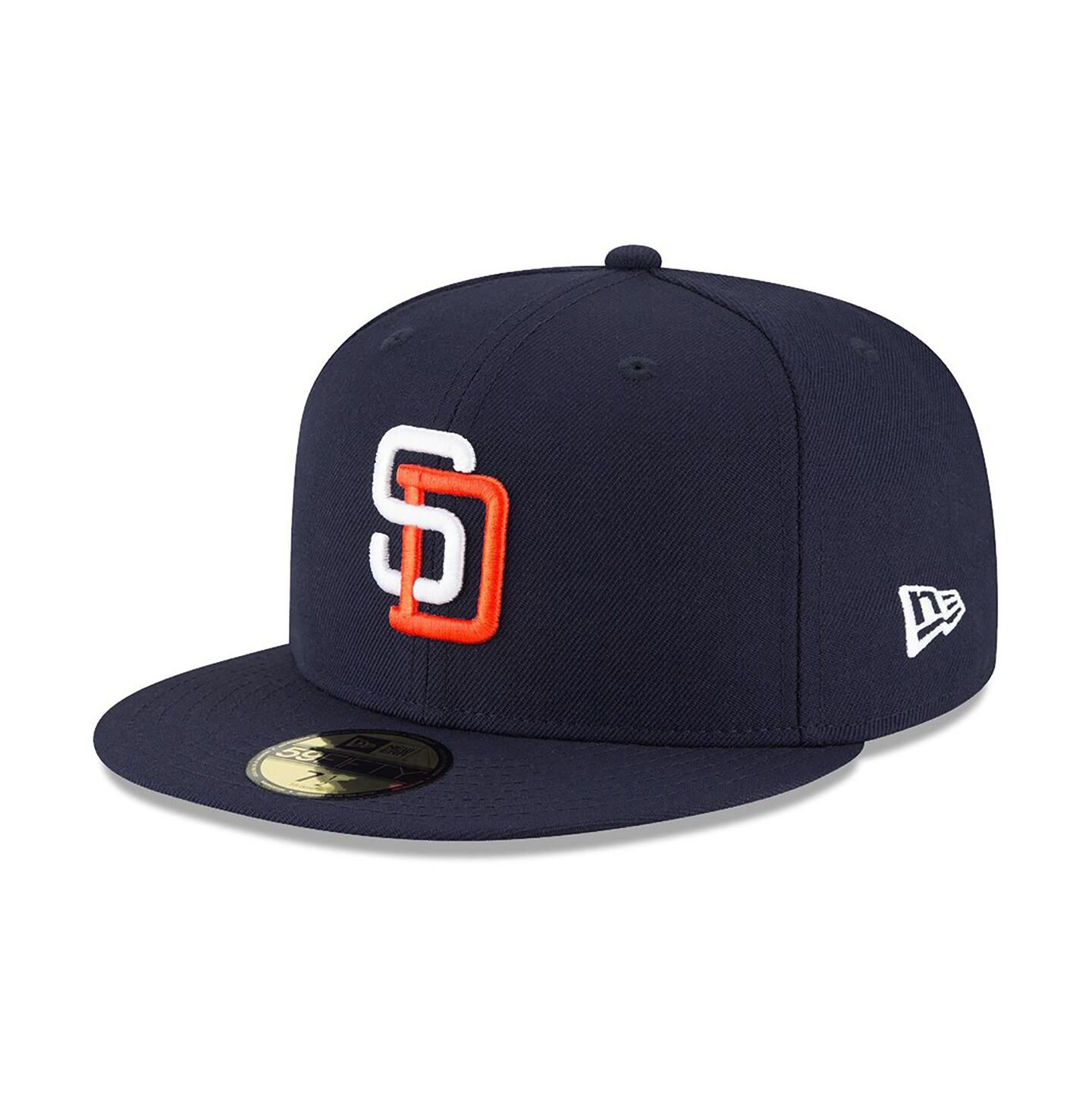 Мужская кепка New Era Navy San Diego Padres Cooperstown Collection Wool 59FIFTY Fitted Hat — фото 2