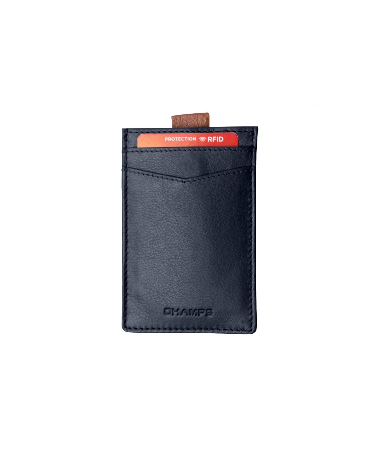 Men's Smart Tap Leather Rfid Card Holder in Gift Box - Khaki
