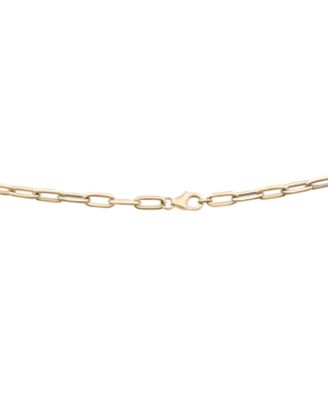Diamond Heart Paperclip Link 17" Pendant Necklace (1/2 ct. t.w.) in 14k Gold, Created for Macy's