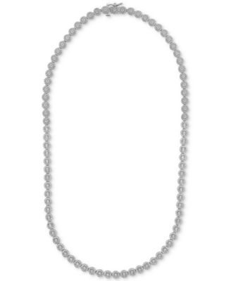 Diamond 17" Collar Necklace (2 ct. t.w.) in Sterling Silver, Macy's Exclusive