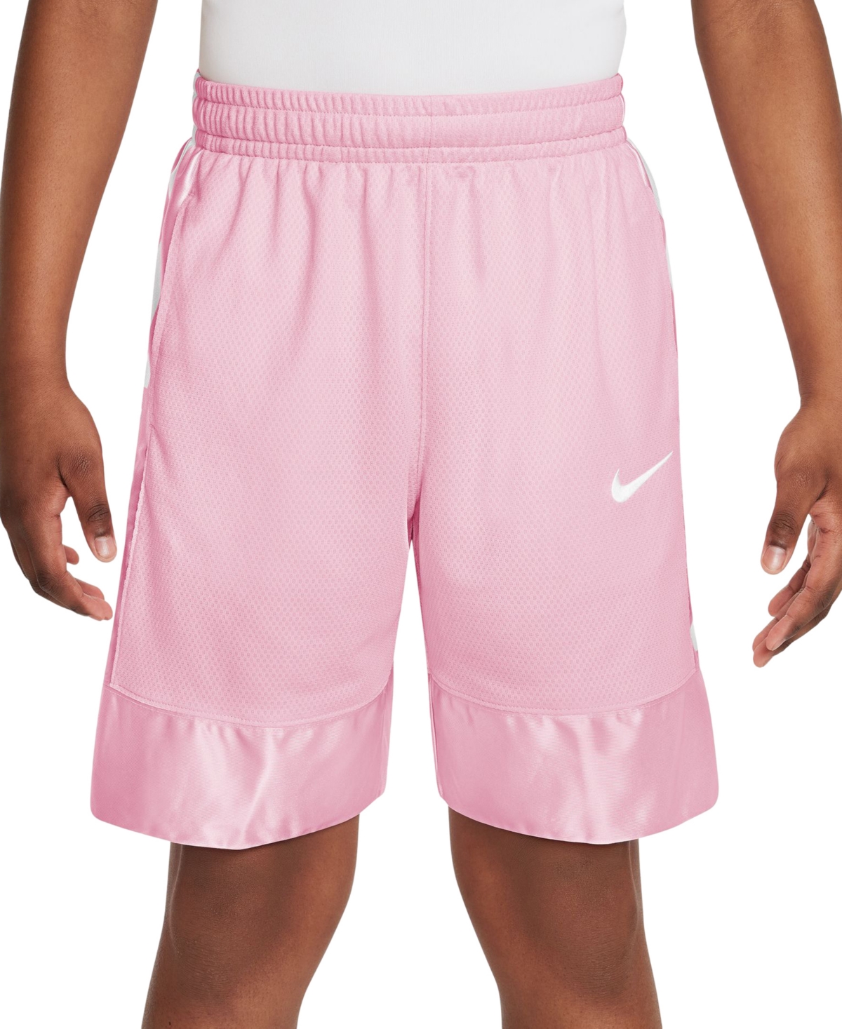 Nike Kids' Big Boys Elite Dri-fit Basketball Shorts In Medium Soft Pink