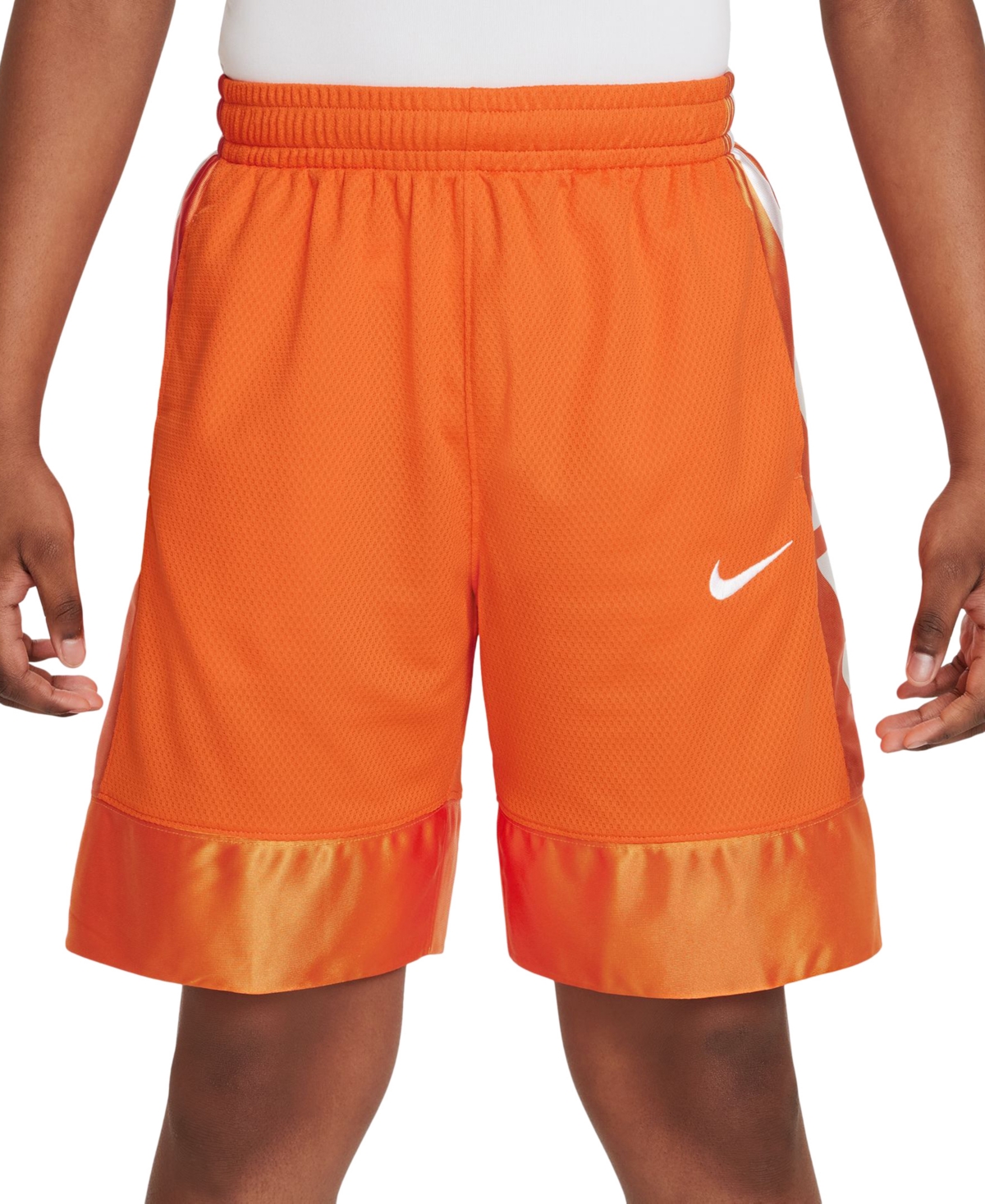 Nike Kids' Big Boys Elite Dri-fit Basketball Shorts In Safety Orange